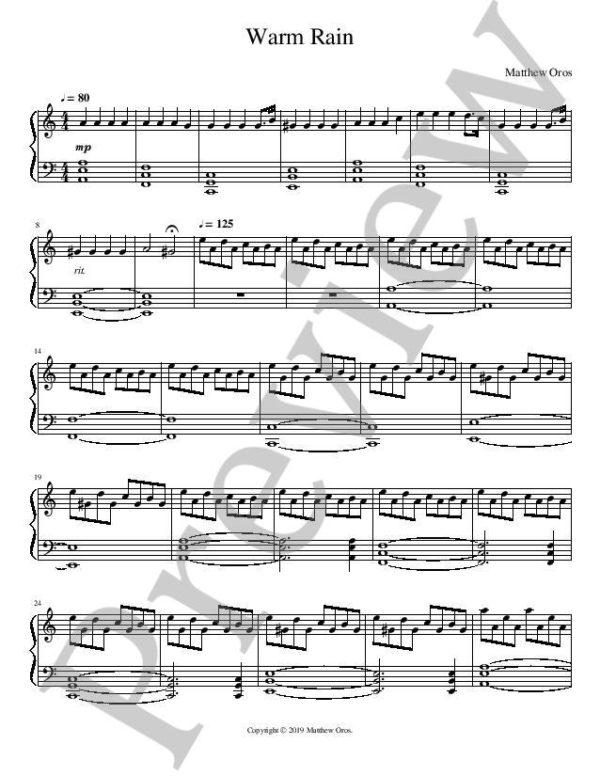 Warm Rain (Sheets & WAV) - Image 2
